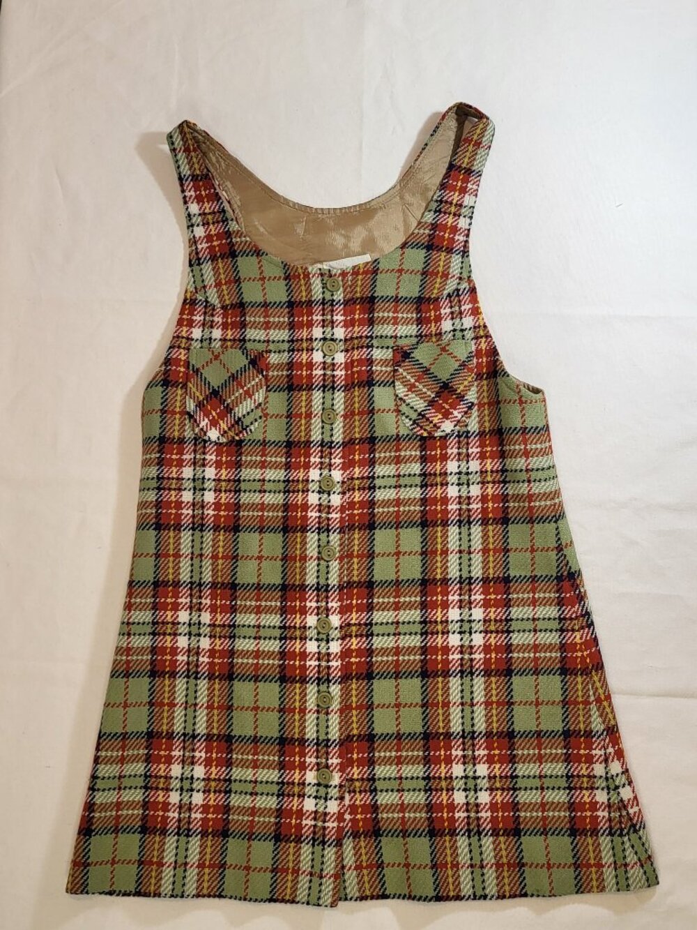 Vintage Pandora Costume Maker‎ Plaid Wool Dress